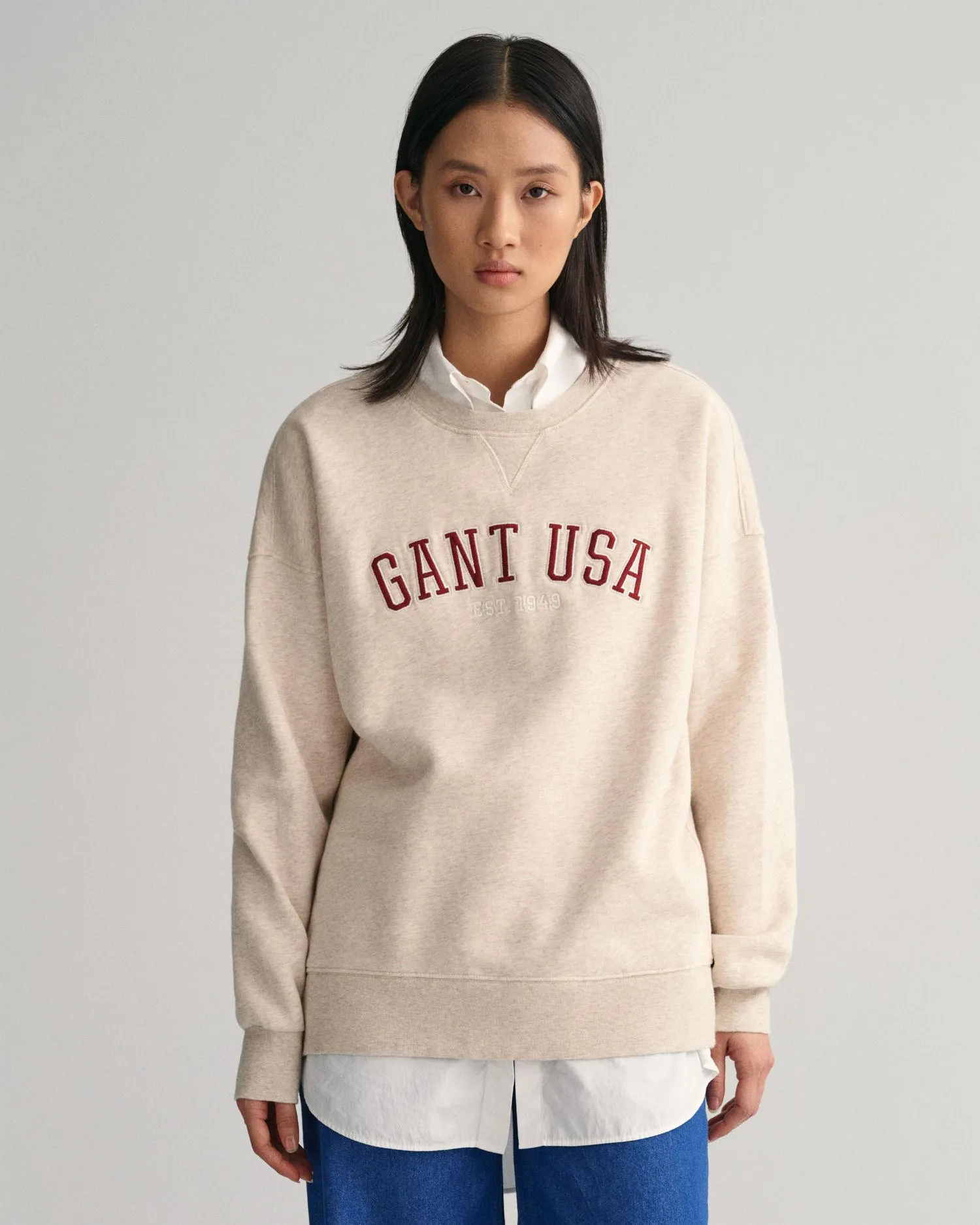 Oversized GANT USA collegegenser