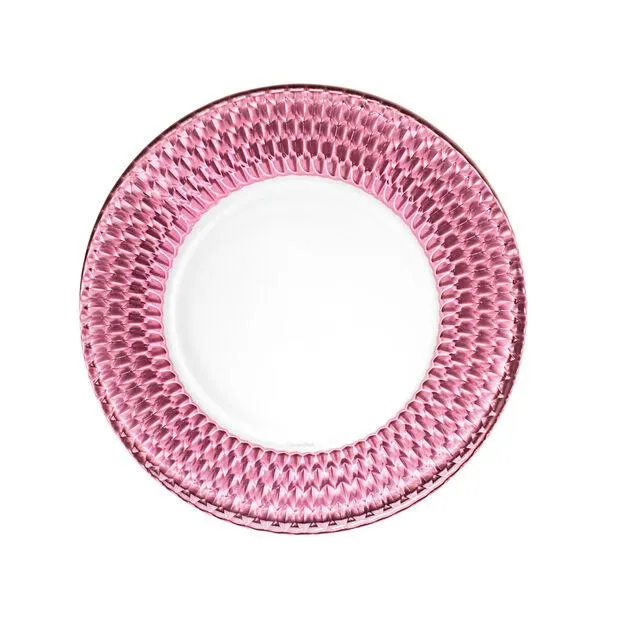 Boston Coloured charger plate, rose