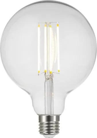 LED E27 globe dimbar 4W Klar 12,5 cm