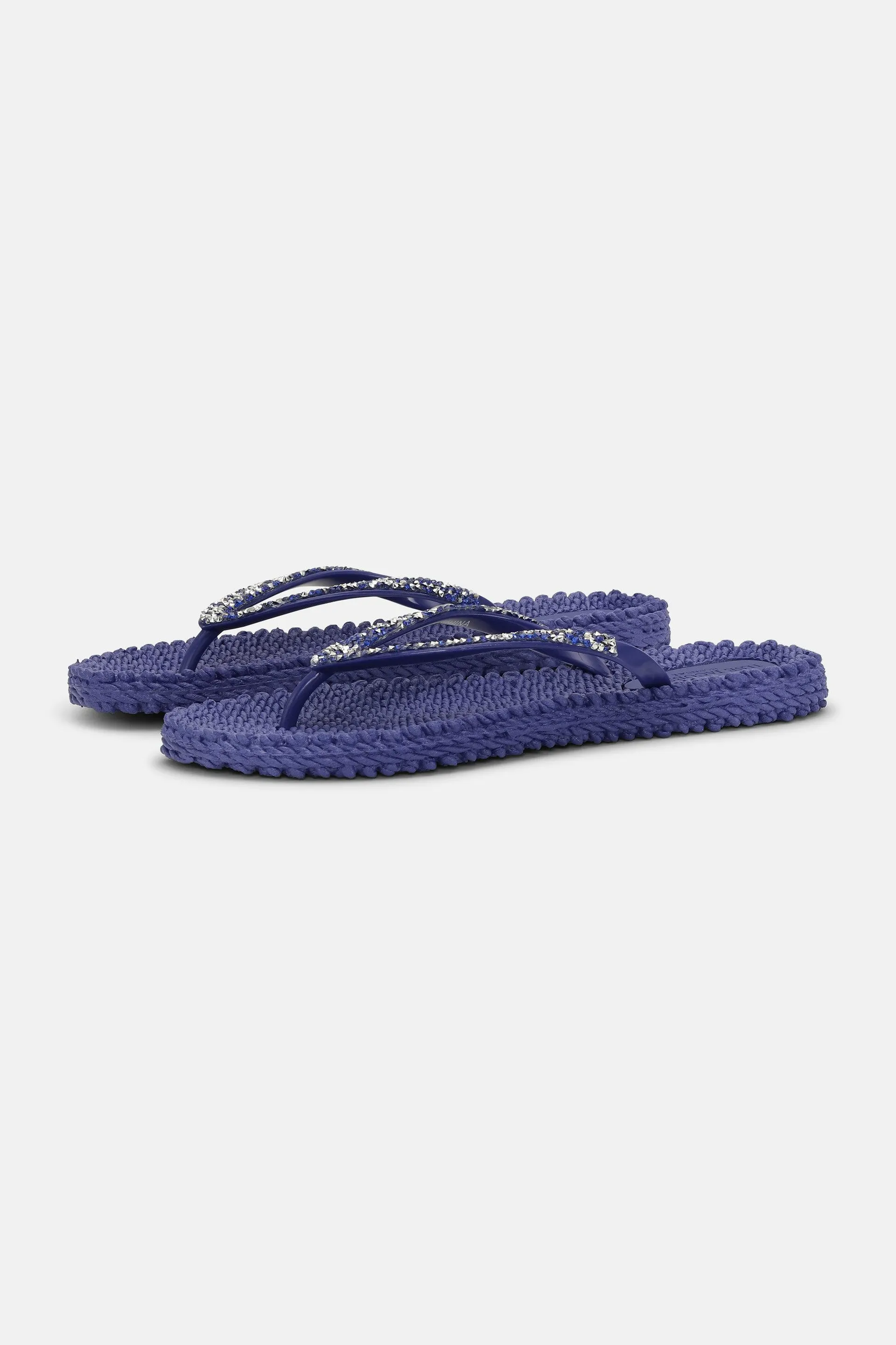 Flip Flop With Glitter - Blue Web