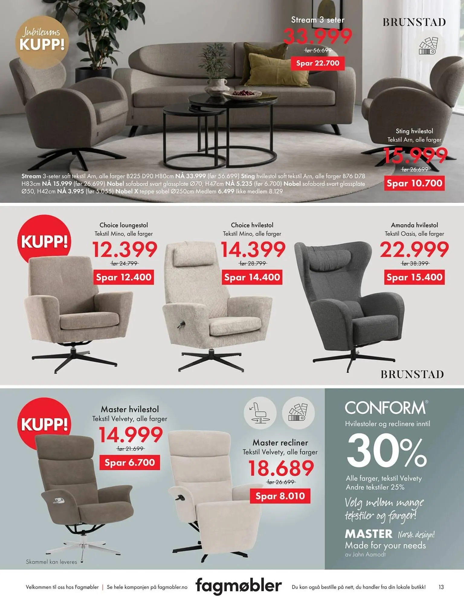 Fagmøbler kundeavis fra 1. april til 1. mai 2026 - kundeavisside 13