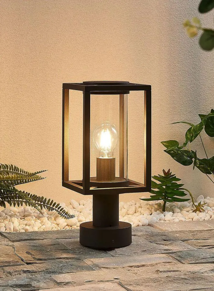 Malta utelampe portstolpe - grafitt/klar