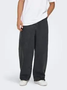 ONSCARL Middels høyt snitt Balloon Fit Jeans