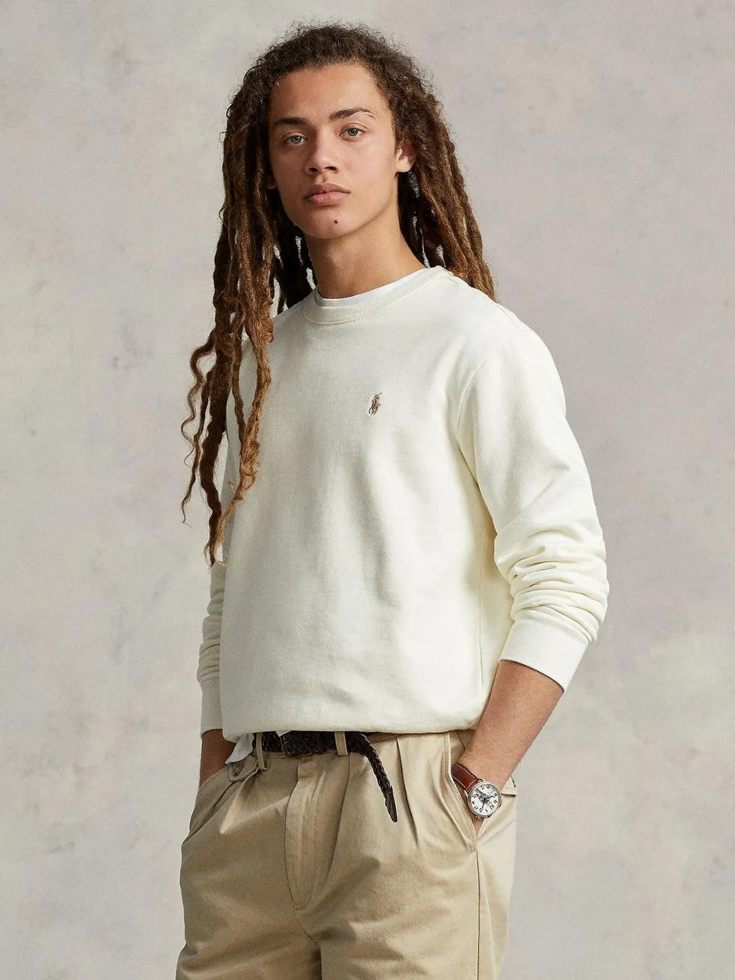 LOOPBACK FLEECE SWEATSHIRT Off-White