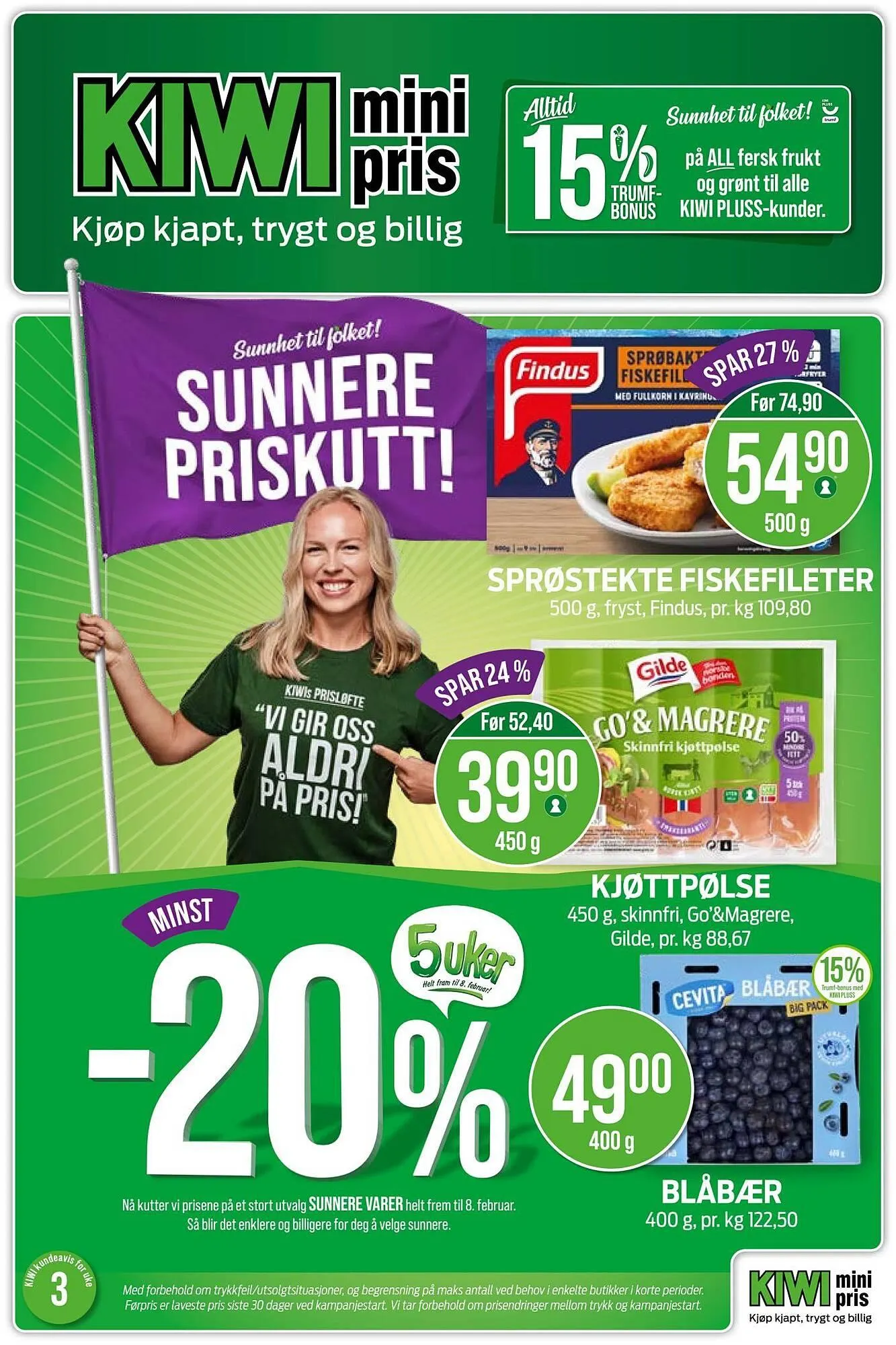 Kiwi kundeavis fra 12. januar til 19. januar 2026 - kundeavisside 1