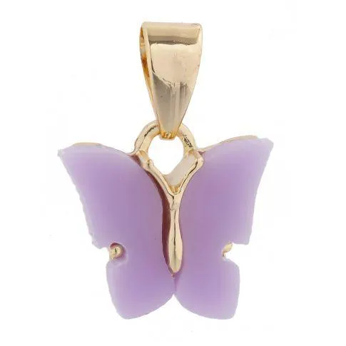 Butterfly pendant gold Violet