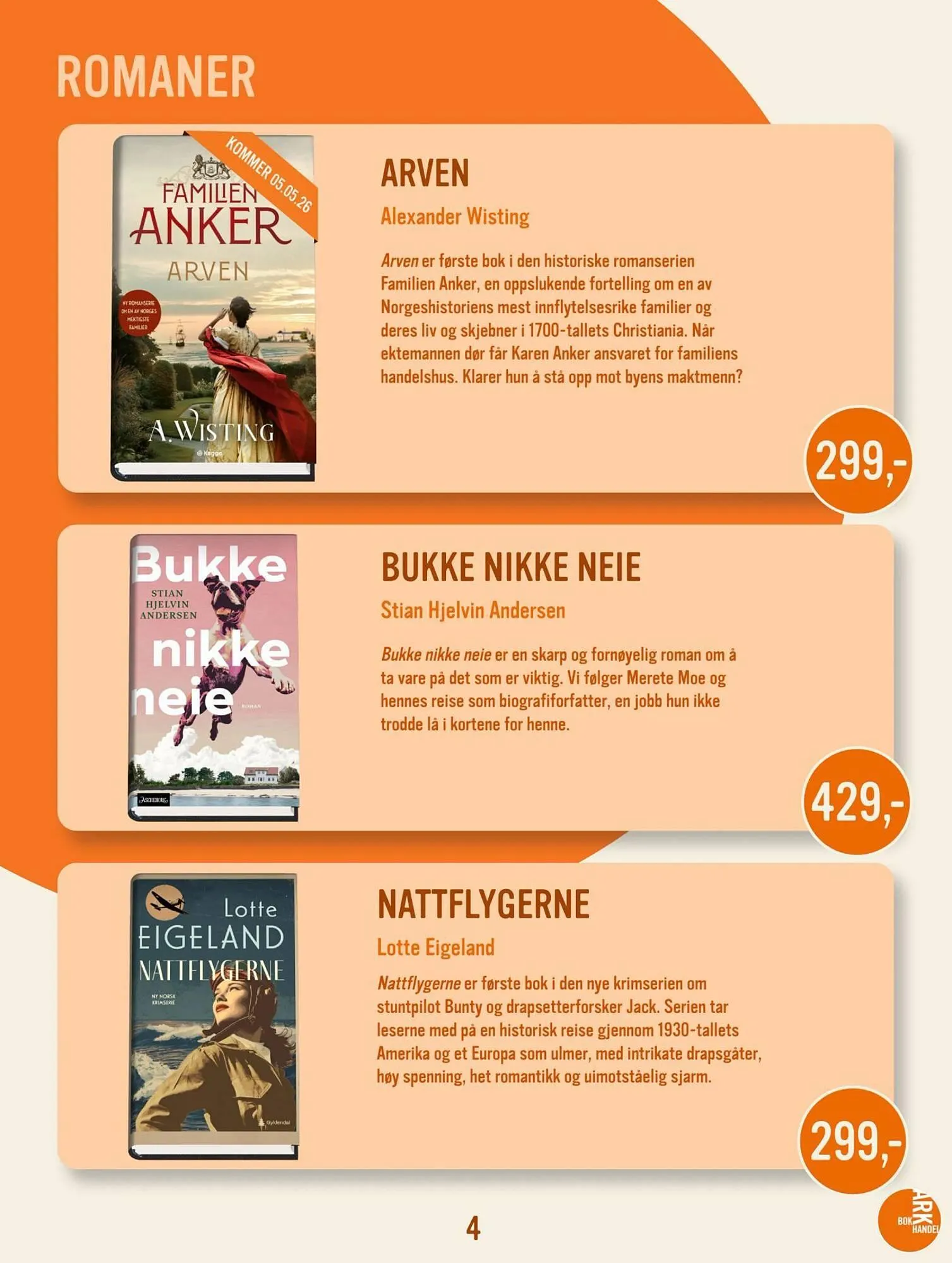 Ark Bokhandel kundeavis fra 1. mai til 1. juni 2026 - kundeavisside 4