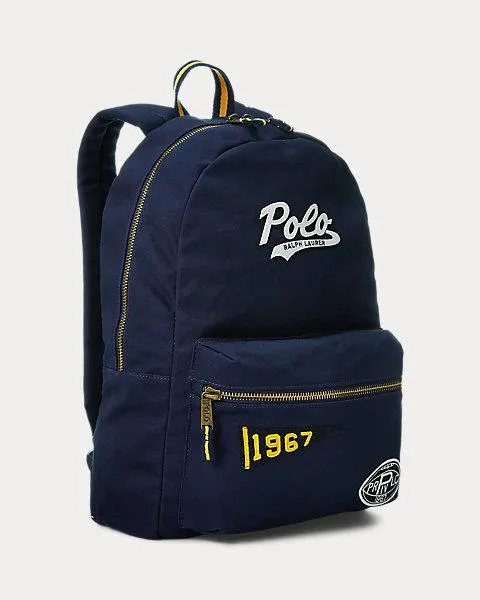 Logo Patches Canvas Backpack