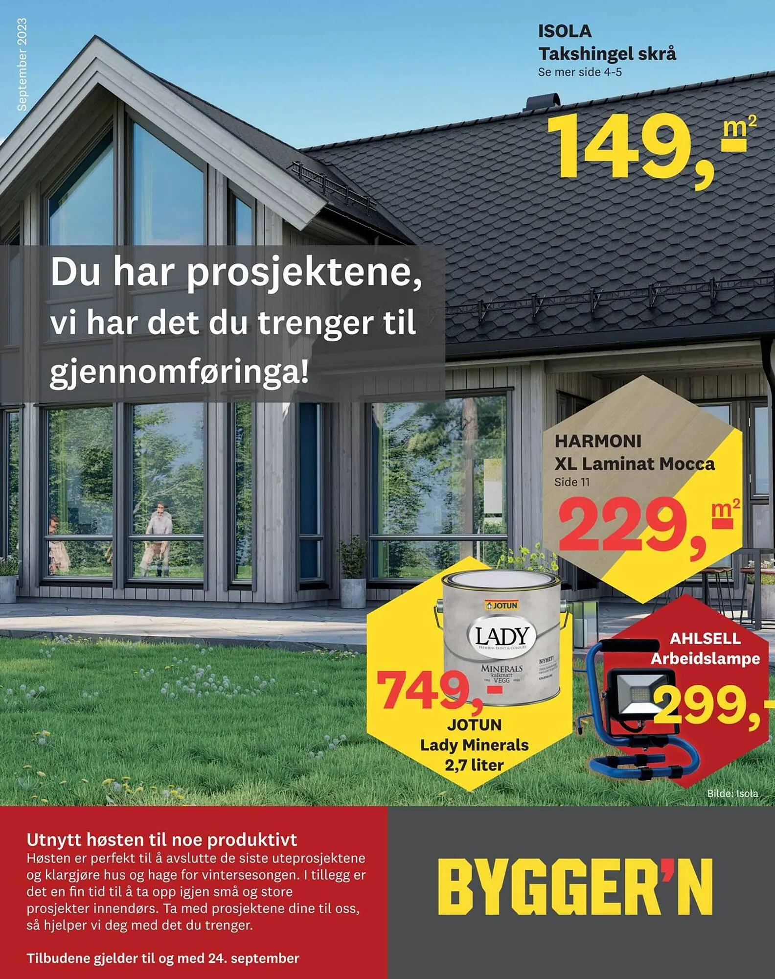 Bygger'n Kundeavis fra 3. september til 24. september 2023 - kundeavisside 1