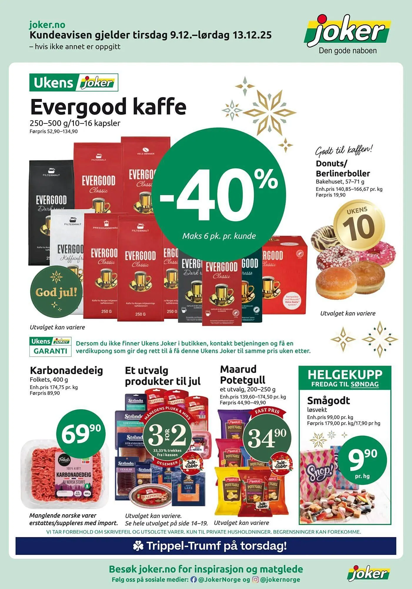 Joker kundeavis fra 9. desember til 14. desember 2025 - kundeavisside 1