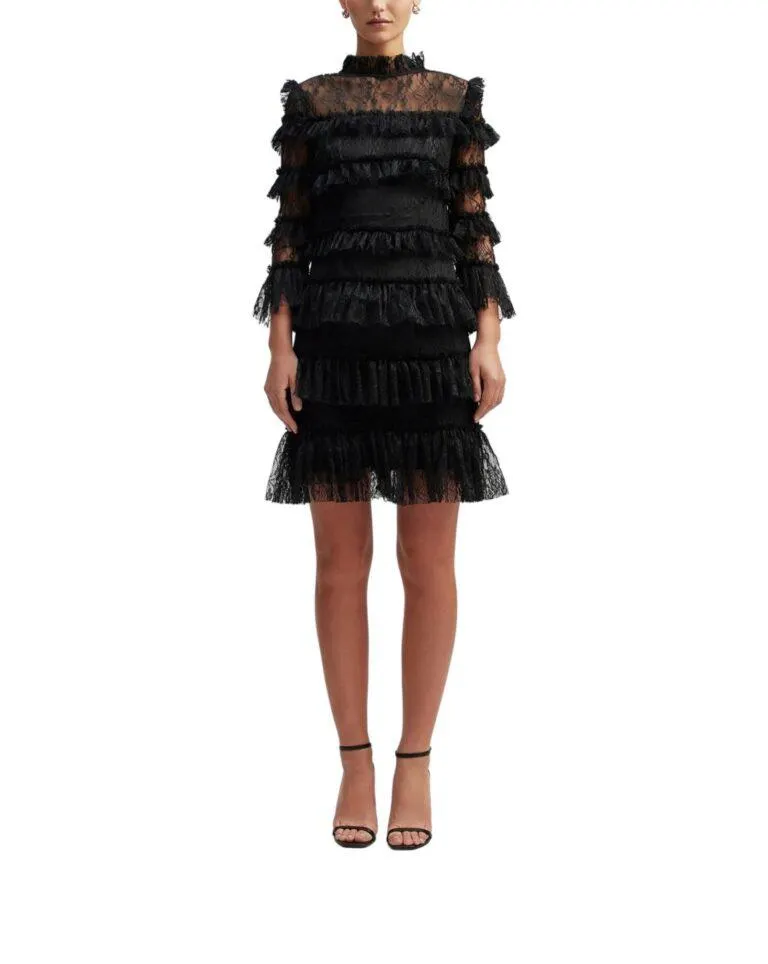 Carmine Mini Dress – Sort