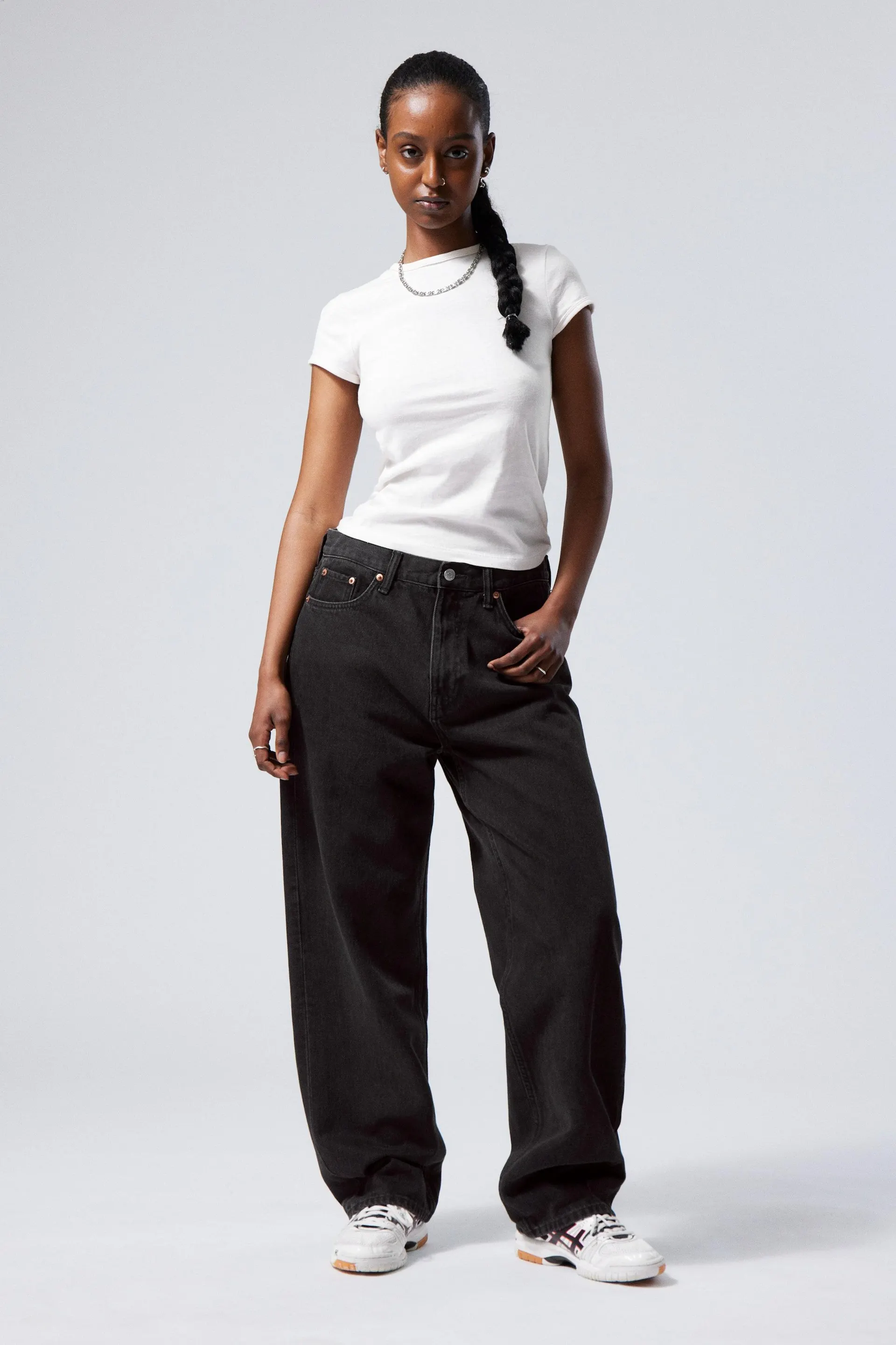 Galaxy løs og rett jeans