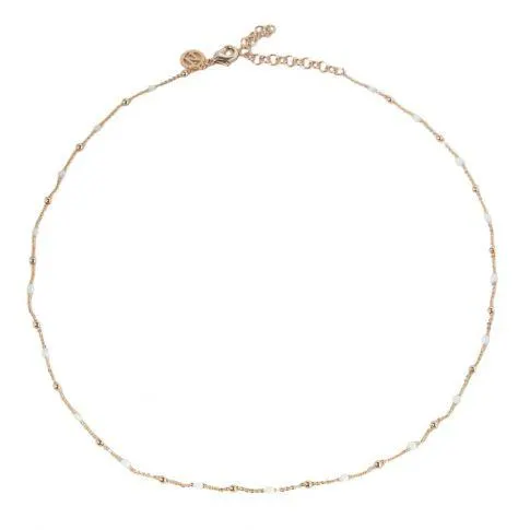 Positano neck 45 gold White