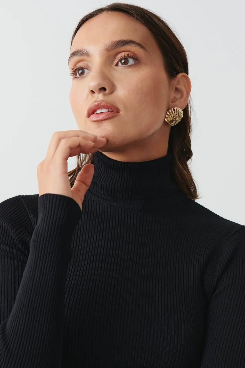 Knitted turtleneck top