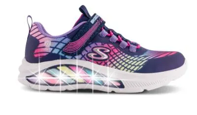 Skechers S-Lights Rainbow Cruisers Rainbow Sneaker Lilla 303722L