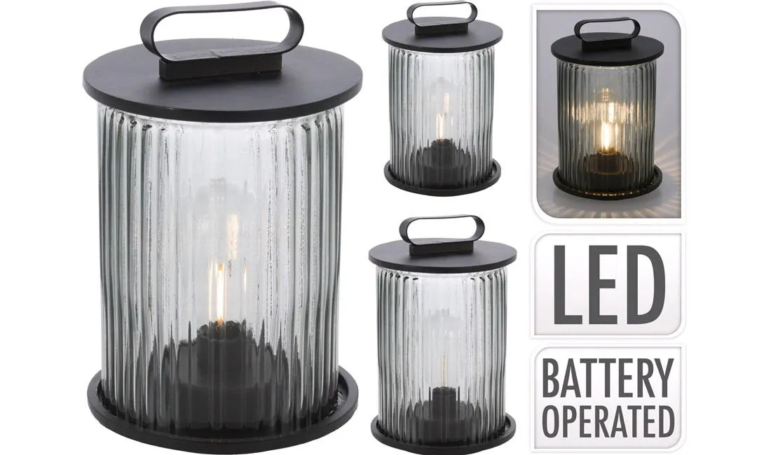 Lampe LED på batteri (glass)