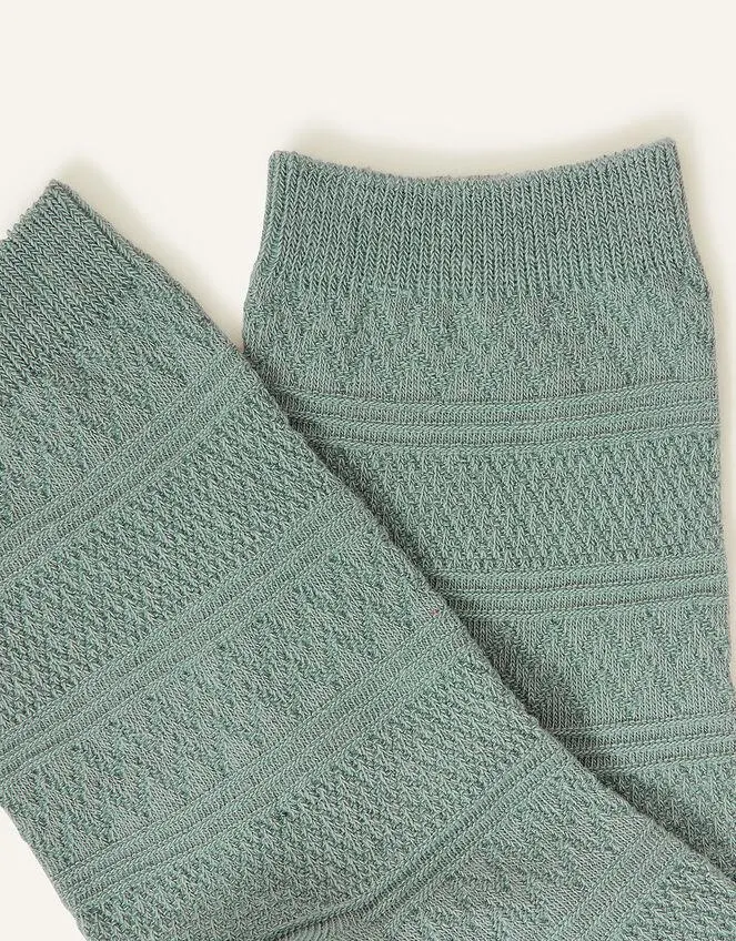 Textured Socks Green