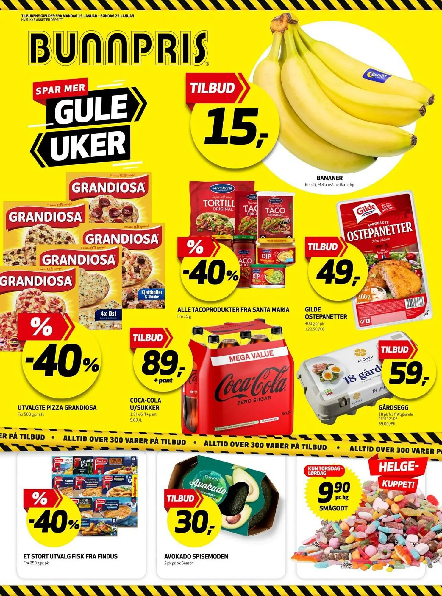 Bunnpris fra 19. januar til 25. januar 2026 - kundeavisside 1