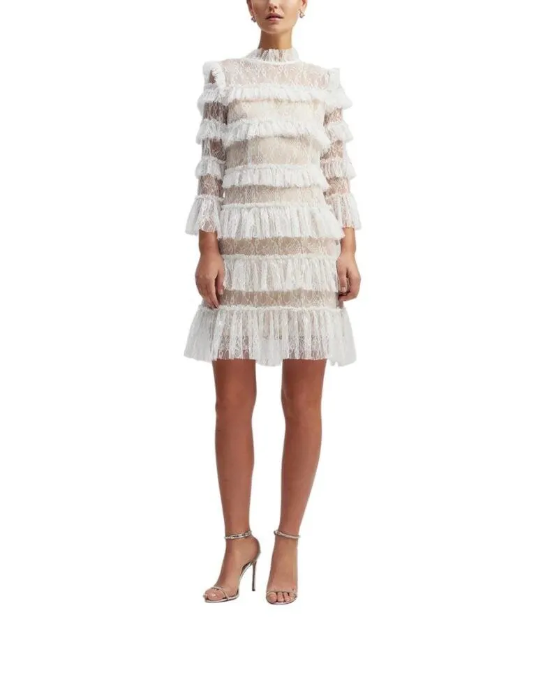 Carmine Mini Dress – Hvit