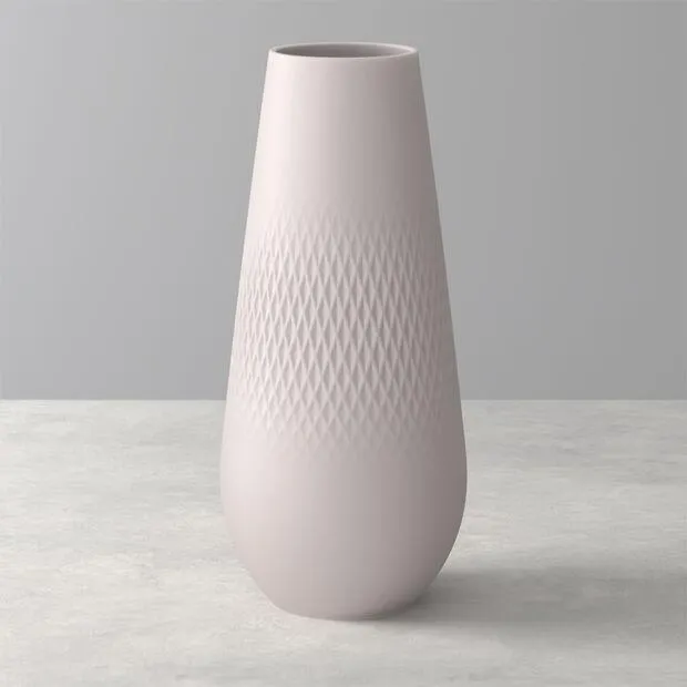 Manufacture Collier vase, 11.5 x 26 cm, Carré, Beige
