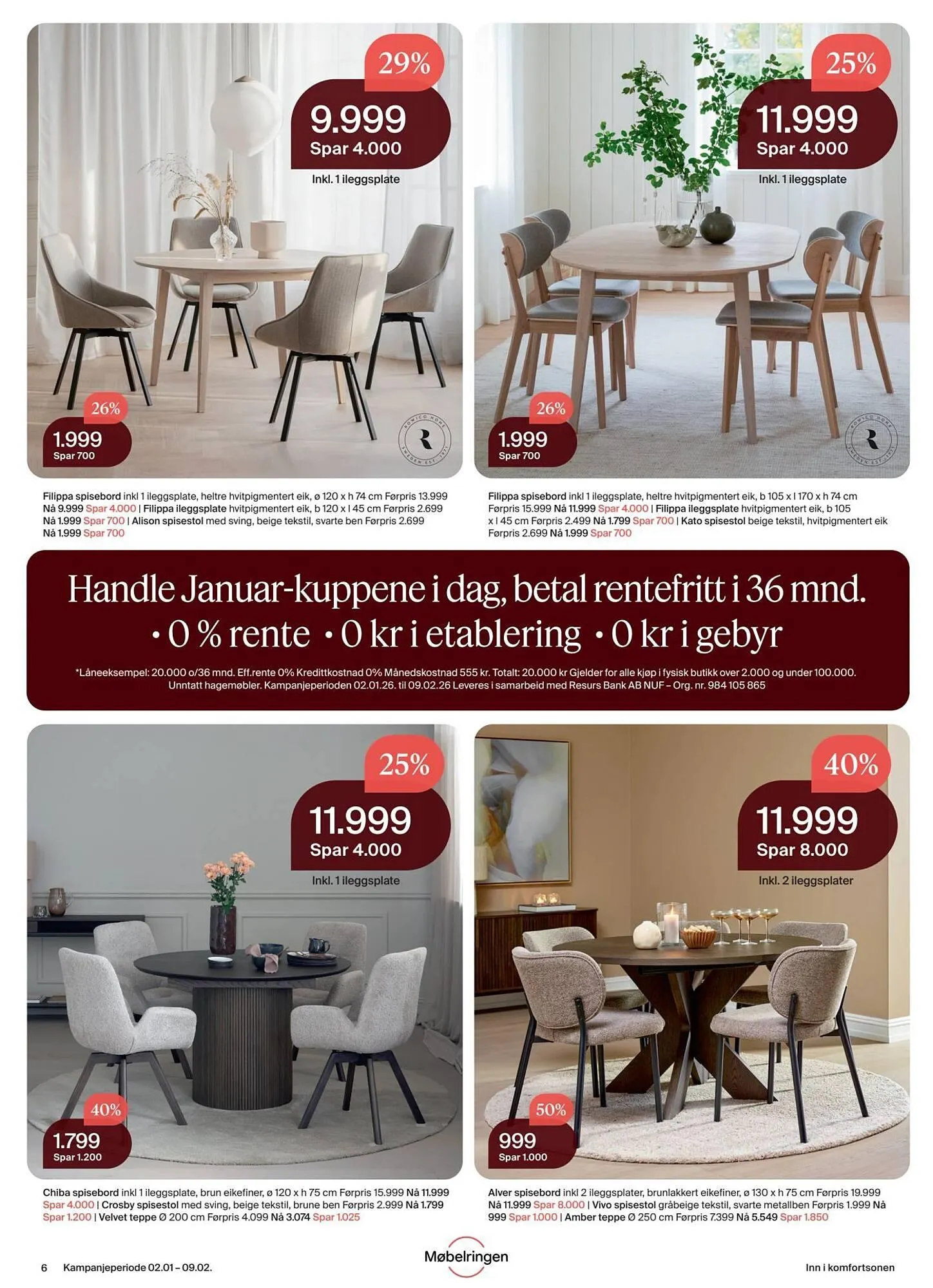 Møbelringen kundeavis fra 2. januar til 10. februar 2026 - kundeavisside 6
