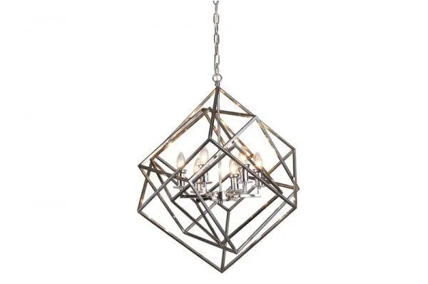 Taklampe Gent D70cm H78cm sølv