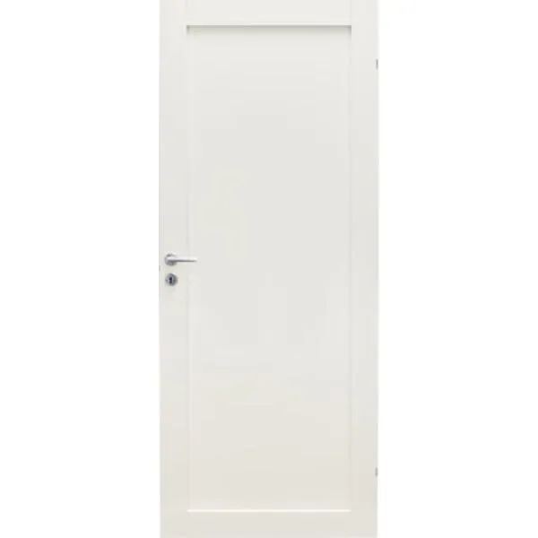 Solid Dørblad funkis massiv fyllingsdør 1 speil 8x20 hvit ncs s0502-y