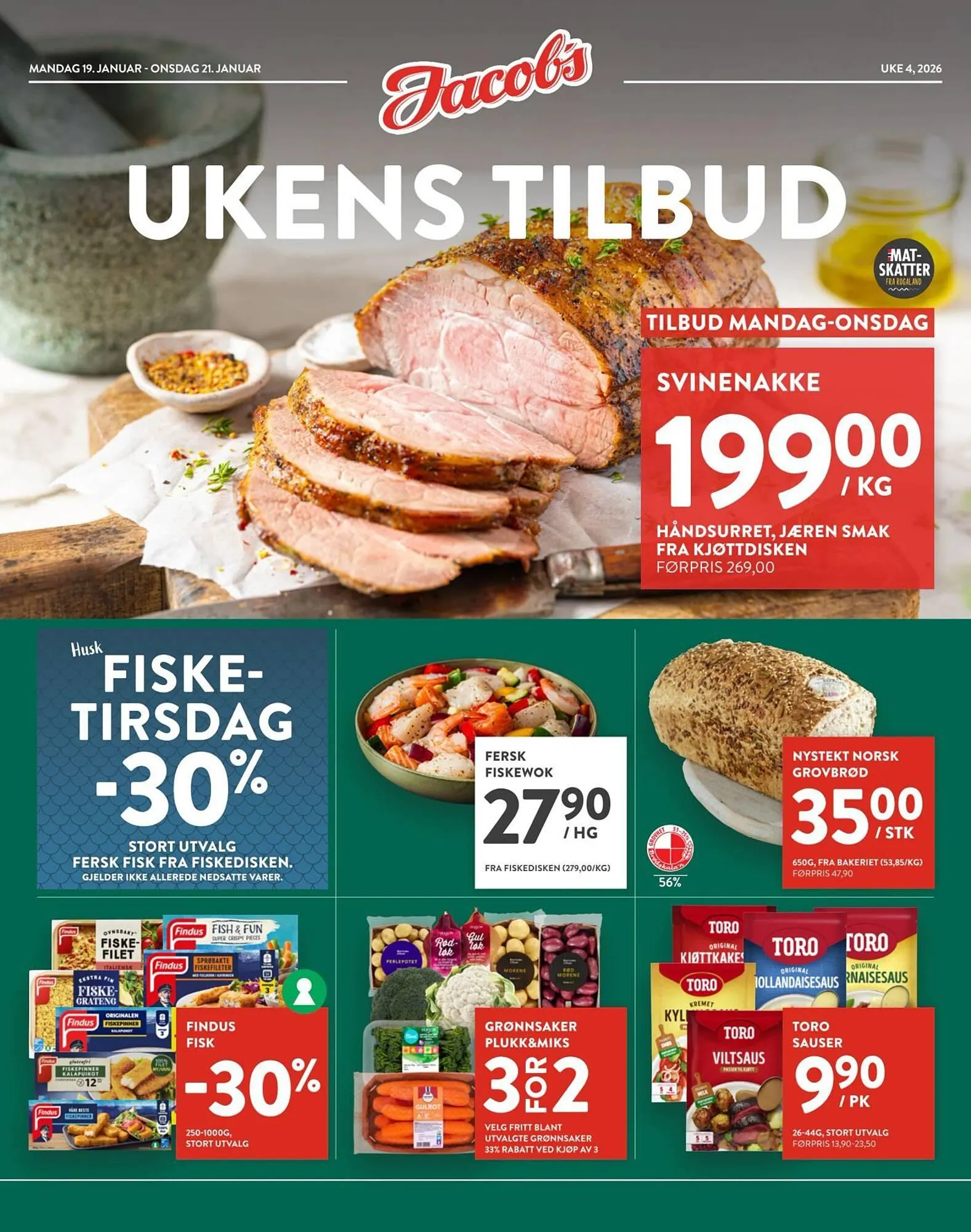 Jacobs kundeavis fra 19. januar til 22. januar 2026 - kundeavisside 1