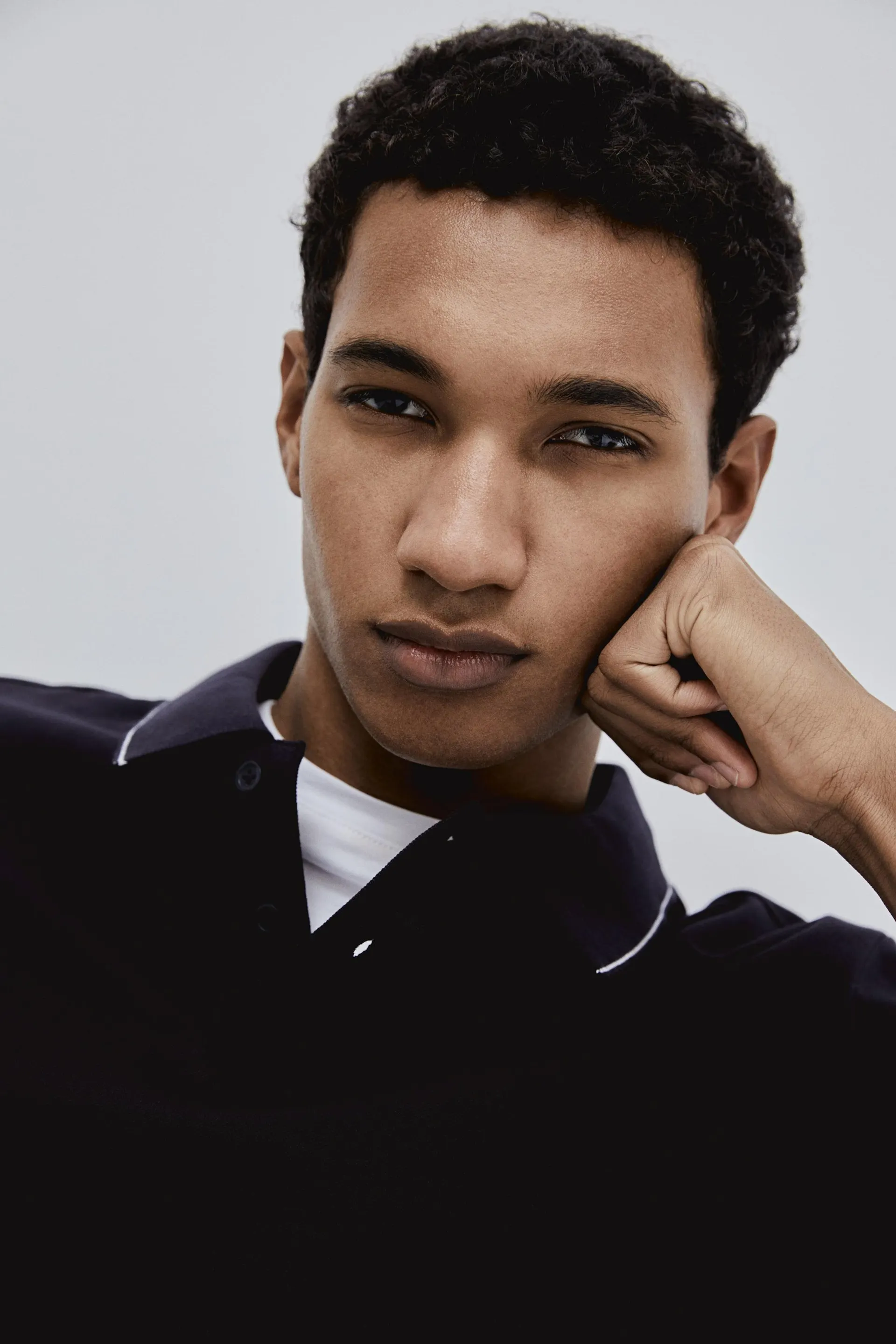 Slim Fit Pologenser i bomull