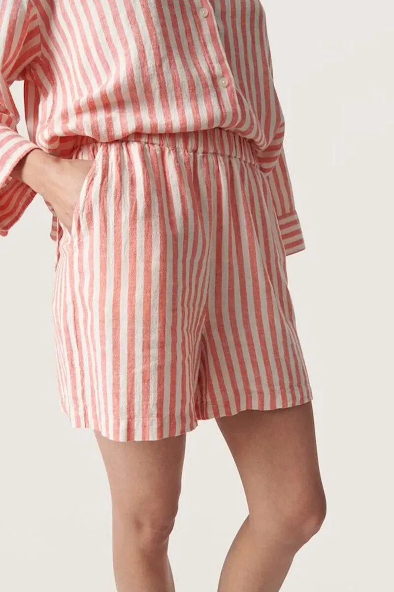 SL Belira Shorts Hot Coral Stripes