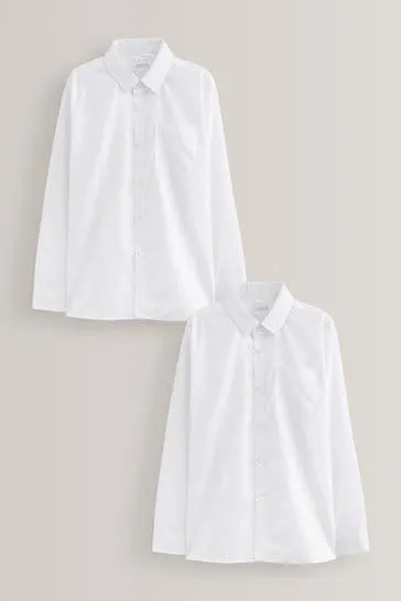 2 Pack Long Sleeve School Shirts (3-17yrs)