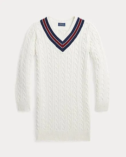 Cotton-Blend Cricket Jumper Dress