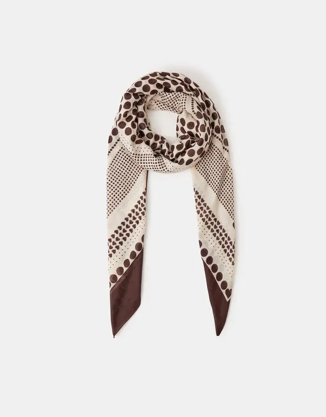 Large Polka Dot Heart Print Scarf