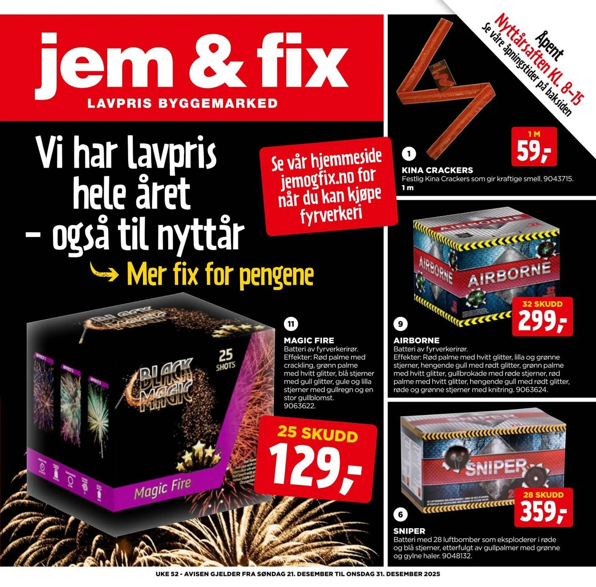 Jem & fix kundeavis fra 21. desember til 1. januar 2026 - kundeavisside 1