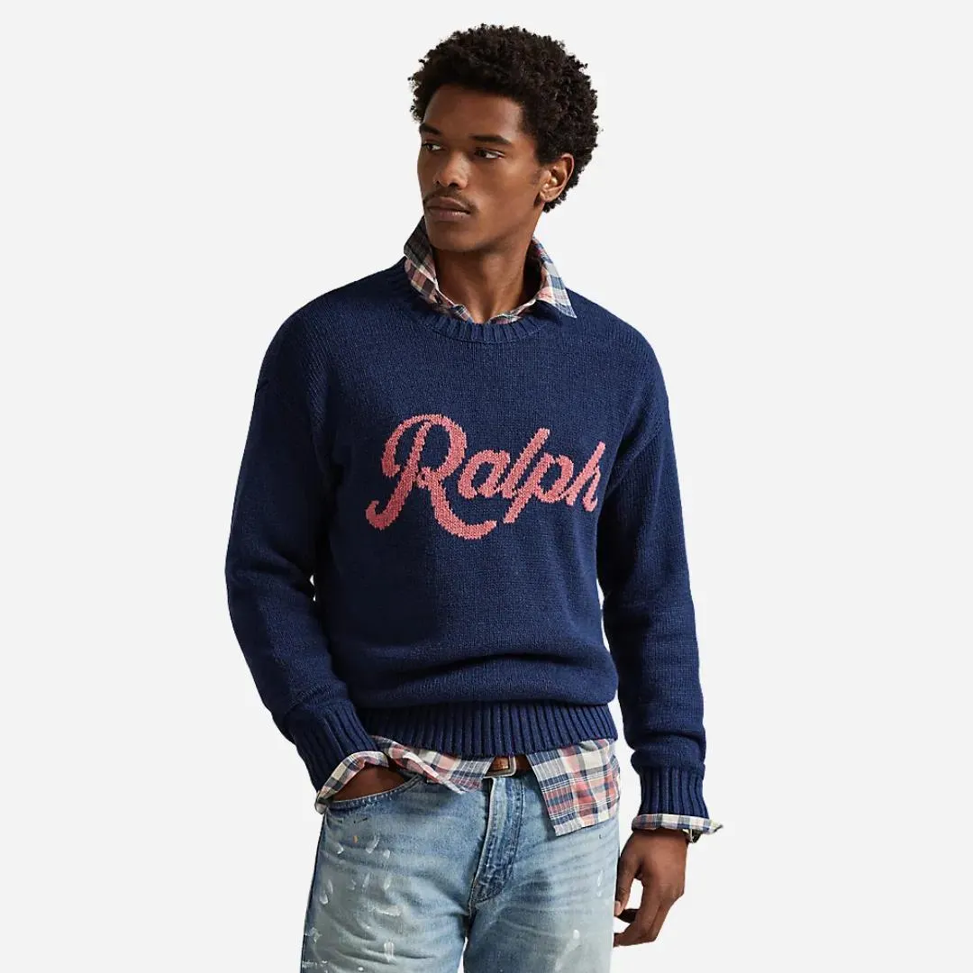 The Ralph Logo Sweater - Dark Cobalt Combo