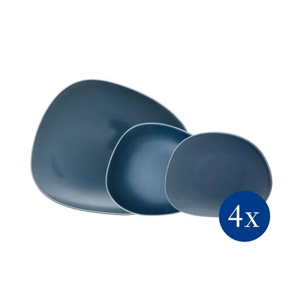 Organic Turquoise plate starter set 12 pieces