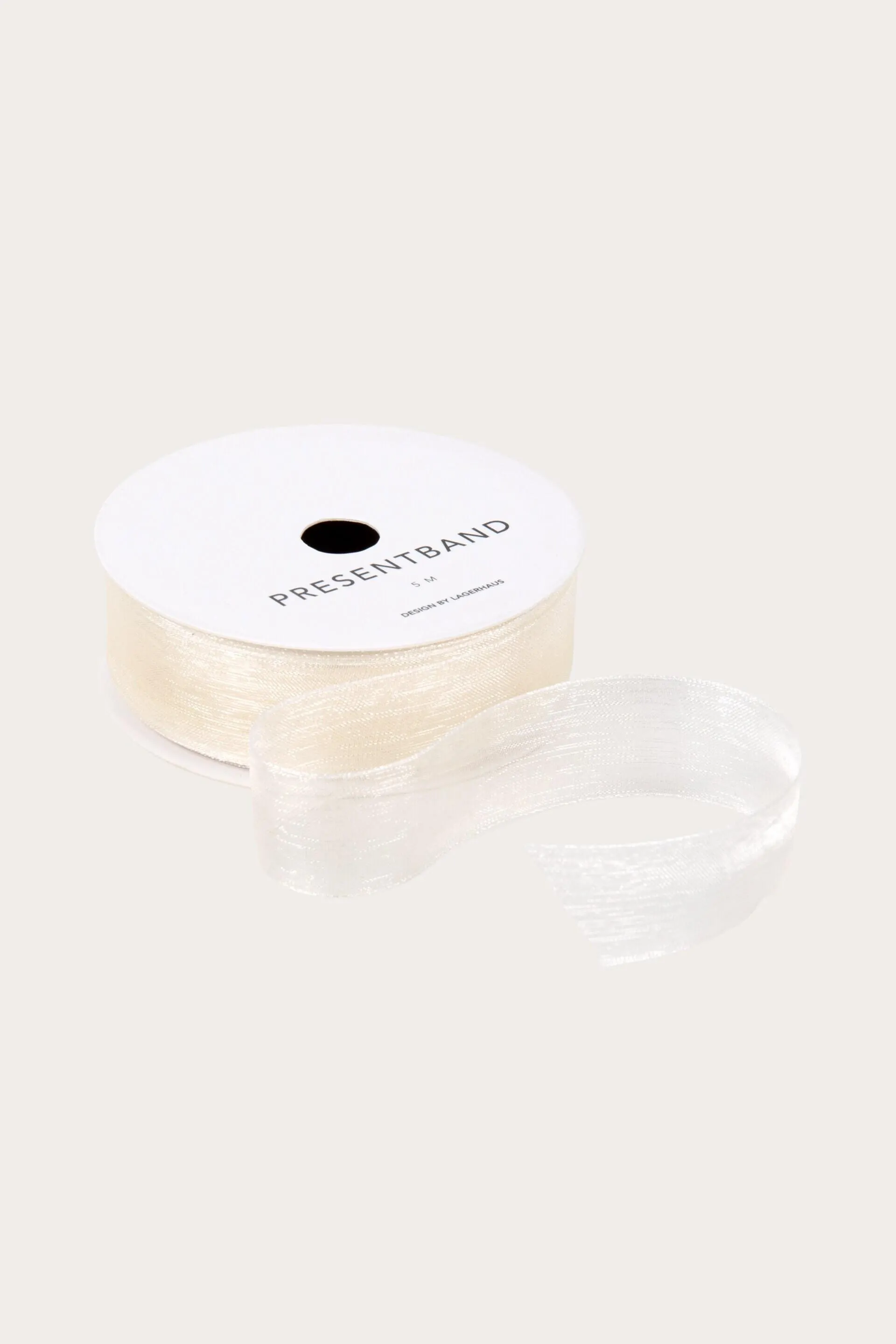 Gavebånd ORGANZA VIT