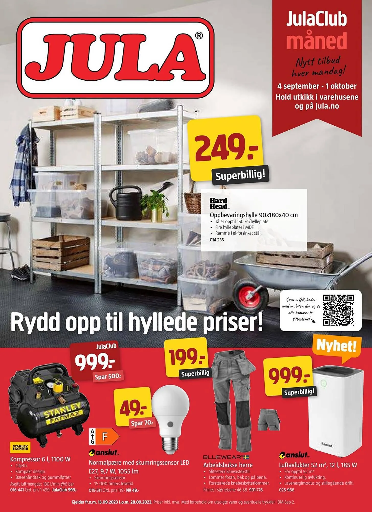 Jula Kundeavis fra 15. september til 28. september 2023 - kundeavisside 1