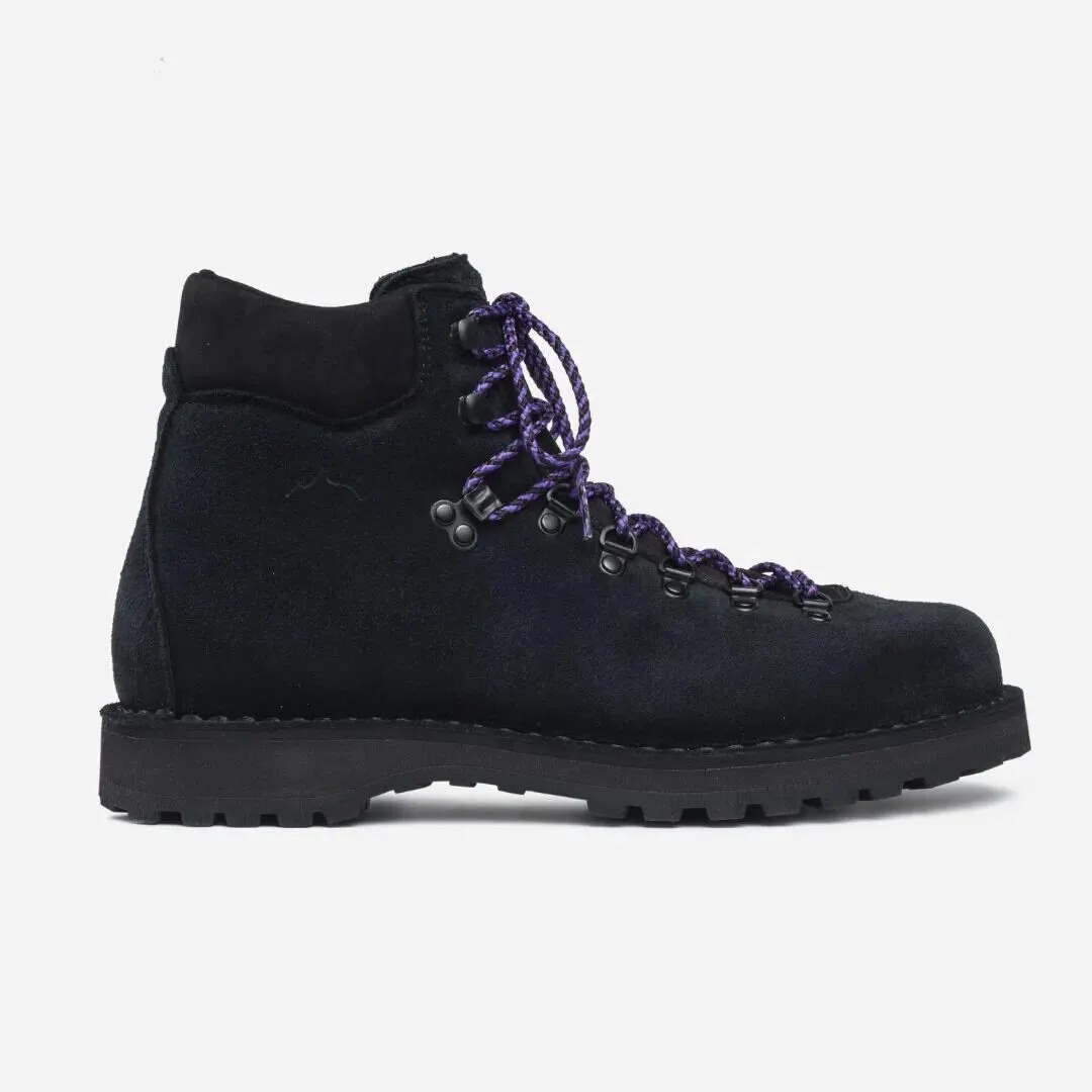 Roccia Vet Shearling - Black Suede
