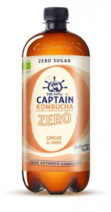 Captain Kombucha Zero Ginger Lemon 1 L