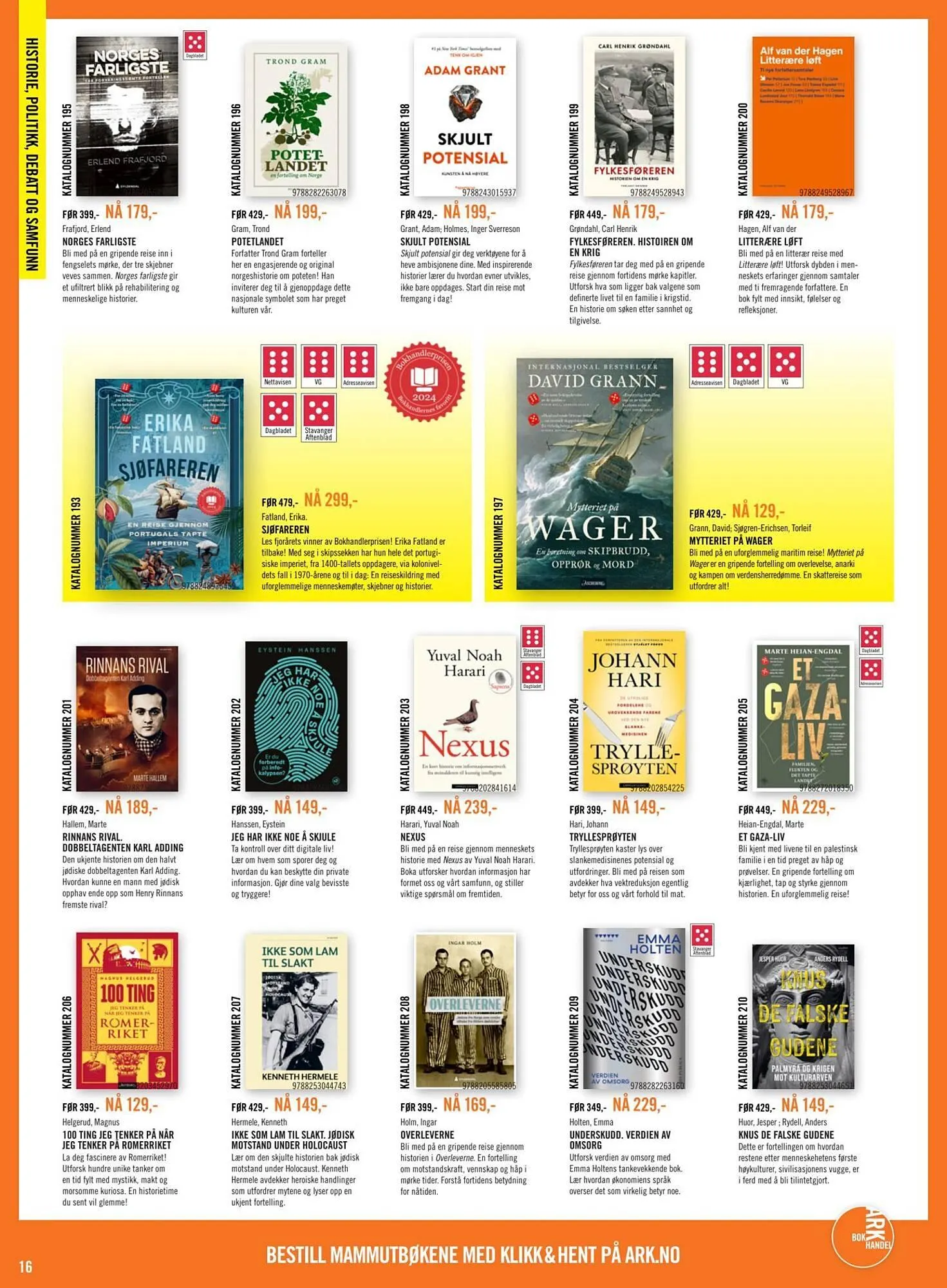 Ark Bokhandel kundeavis fra 16. februar til 9. mars 2026 - kundeavisside 16