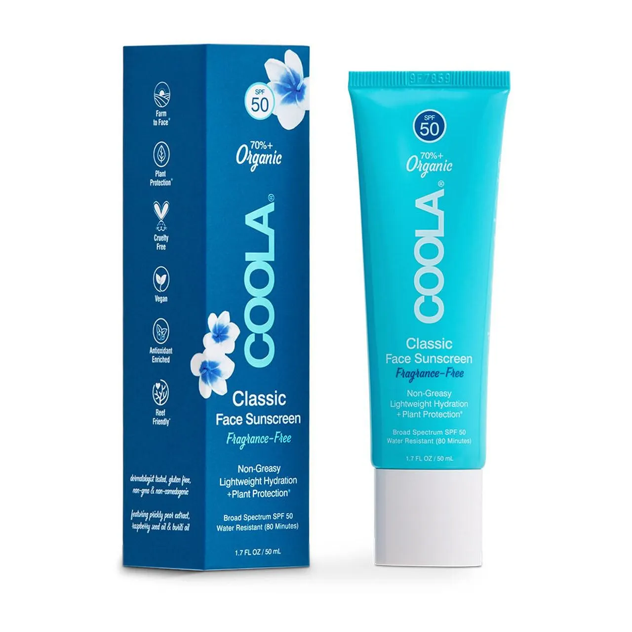 COOLA Classic Face SPF50 Fragrance Free 50ml