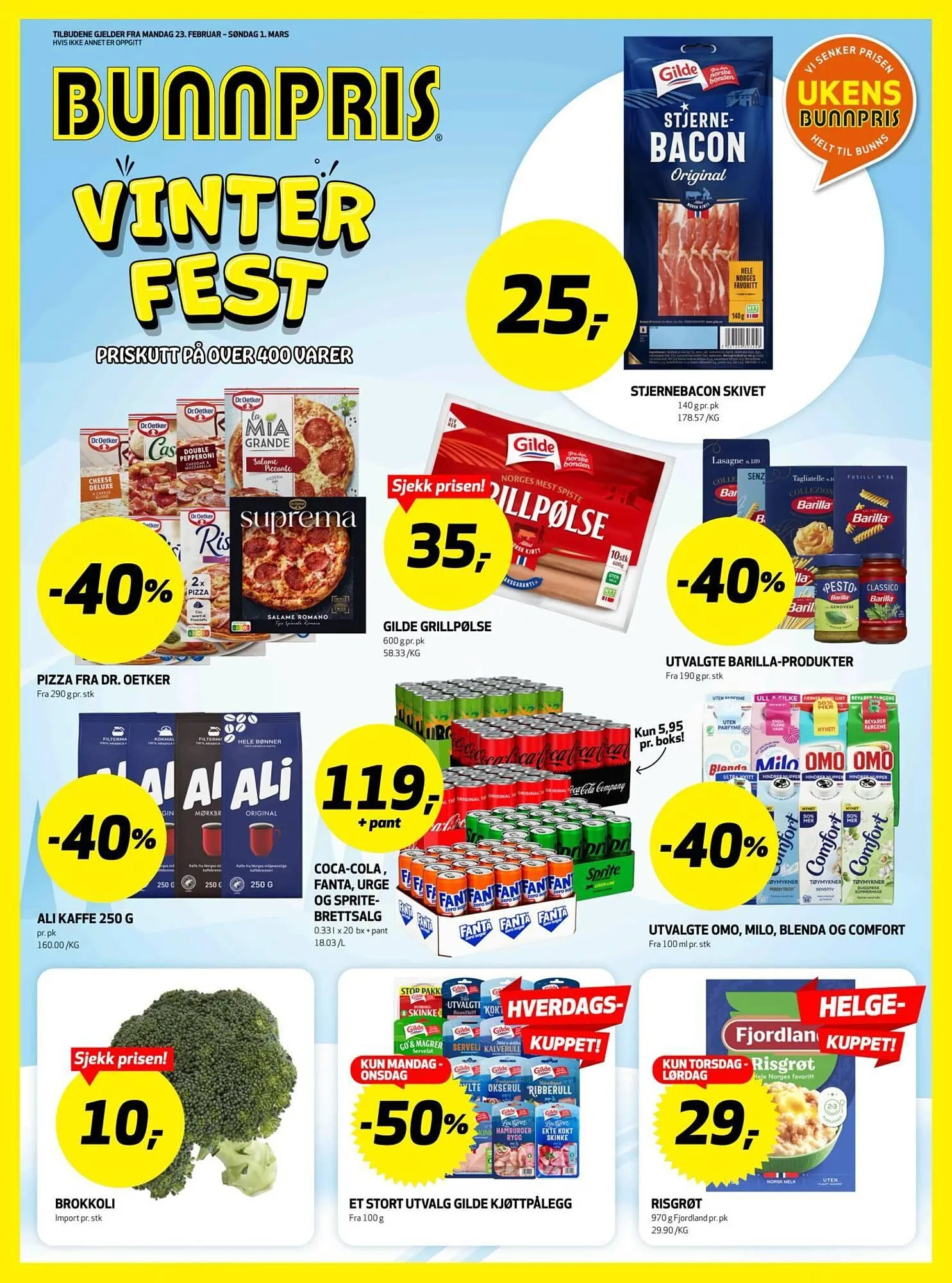Bunnpris kundeavis fra 23. februar til 2. mars 2026 - kundeavisside 1