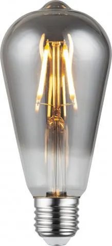 LED lanterne E27 dimbar 4W Røykfarget