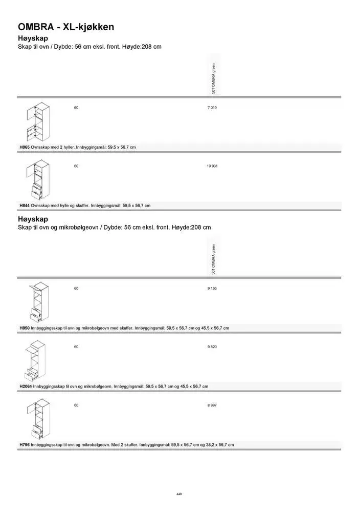 kvik kjøkken Prisliste. fra 1. januar til 31. desember 2025 - kundeavisside 440