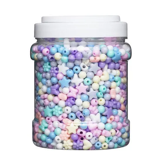 Plastperler Pastellmiks 450g