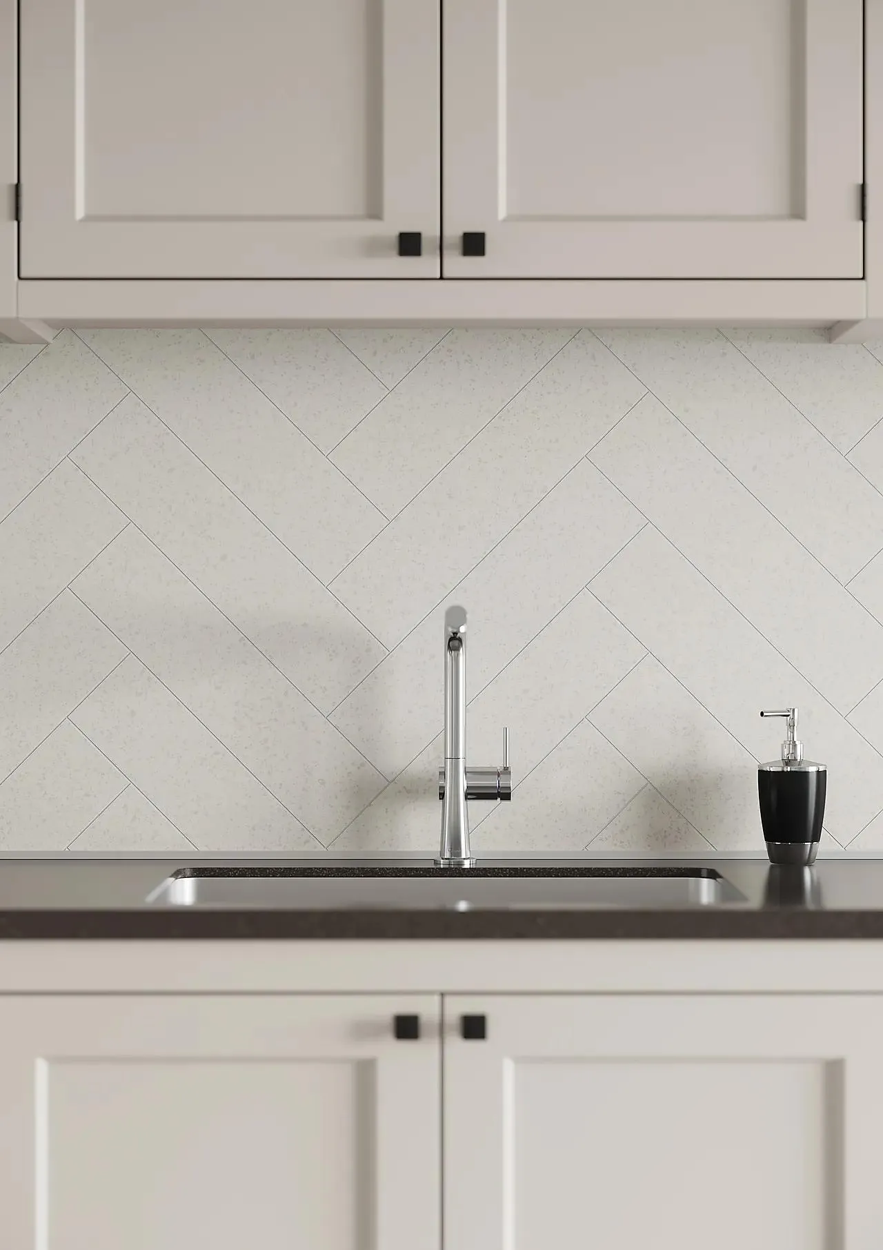 Kjøkkenpl 4001km72s terrasso light fishbone 10x620x580