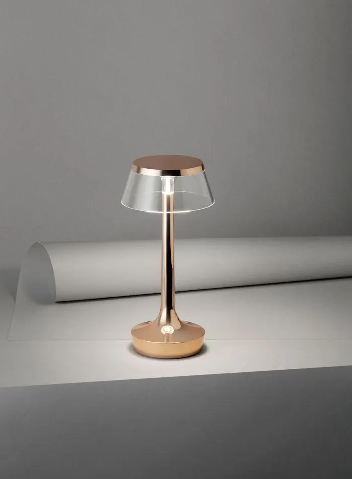 Bon Jour Unplugged oppladbar bordlampe - copper