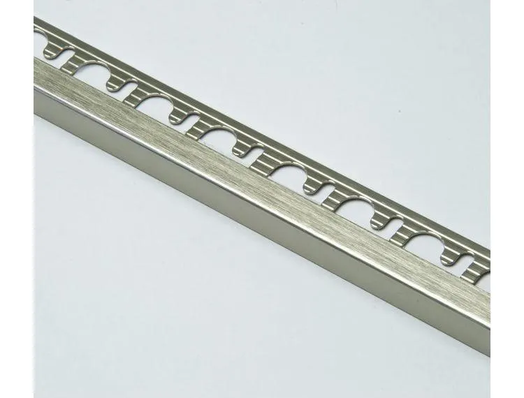 Projolly Square Hjørnelist Børstet Titanium H:12,5mm L=2,7lm