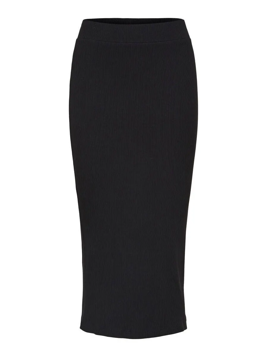 HIGH-WAISTED MIDISKJØRT